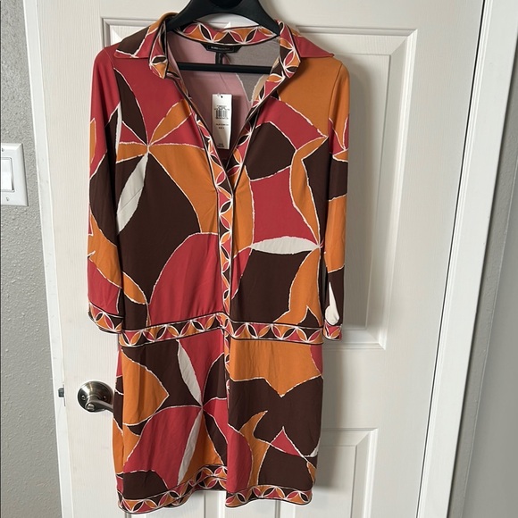 NWT Colorful Geometric Pattern Dress - Picture 1 of 6